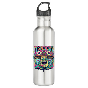 Happy Trippy Mushroom 710 Ml Water Bottle