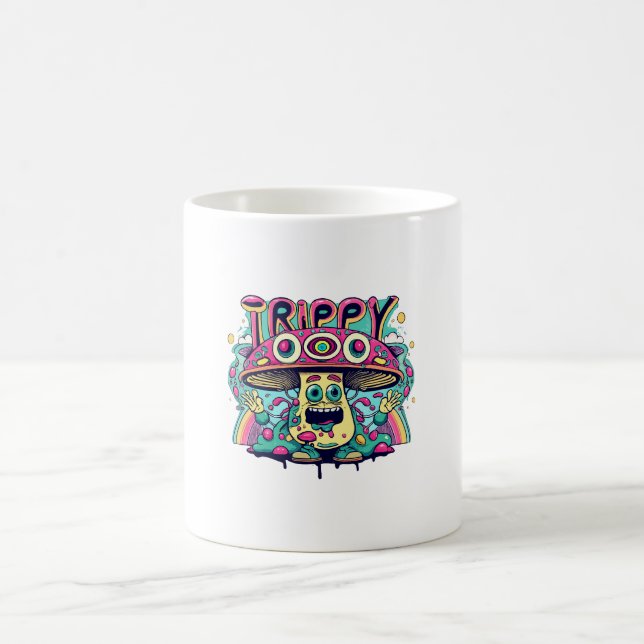 Happy Trippy Mushroom Coffee Mug (Center)