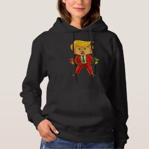 Happy Trump Funny Trump Bull Bear Trump Meme Chibi Hoodie