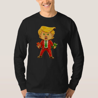 Happy Trump Funny Trump Bull Bear Trump Meme Chibi T-Shirt