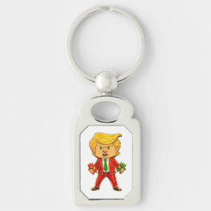 Happy Trump Funny Trump Invest Trump Cartoon Meme Key Ring