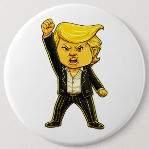 Happy Trump Lapel Fight Fight Chibi Cartoon Meme 6 Cm Round Badge
