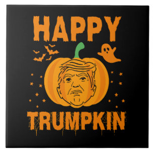 Happy Trumpkin Make Halloween Great Again Ceramic Tile