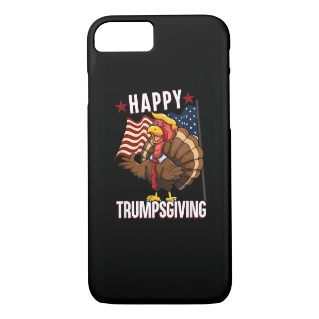 Happy Trumpsgiving Funny Thanksgiving Turkey Trump Case-Mate iPhone Case (Back)