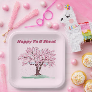 Happy Tu B'shvat  Paper Plate