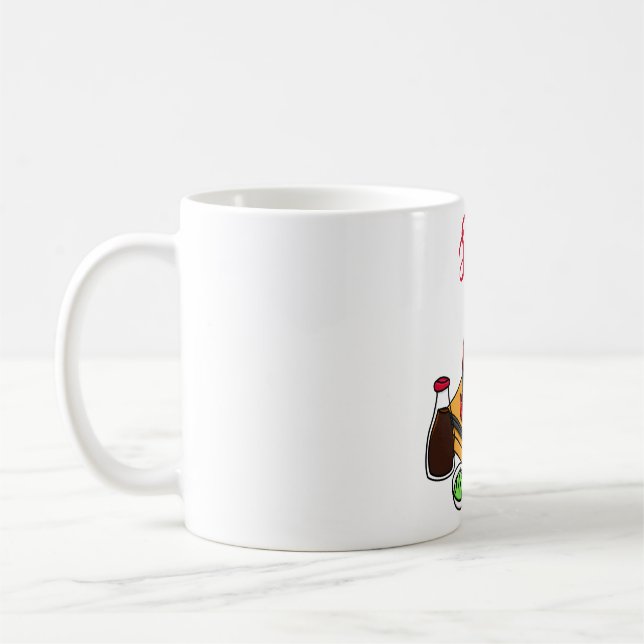 Happy Tuna Sushi  Coffee Mug (Left)