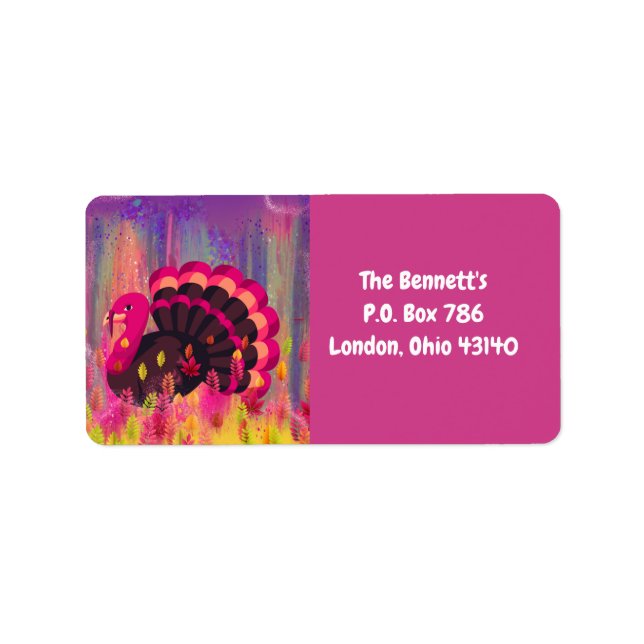 Happy Turkey Day Address Labels (Front)
