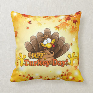Happy Turkey Day Cushion
