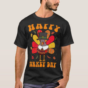Happy Turkey Day Cute Little Pilgrim Thanksgiving T-Shirt