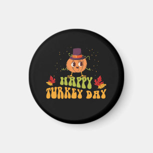 happy turkey day fall thanksgiving day special magnet