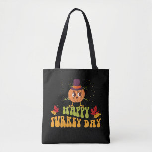 happy turkey day fall thanksgiving day special tote bag