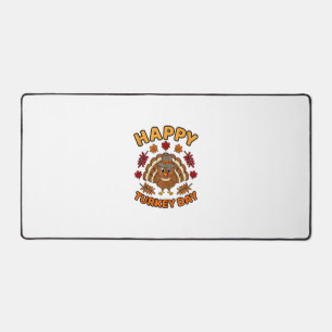 Happy Turkey Day Funny Thanksgiving Family Men Wom Desk Mat