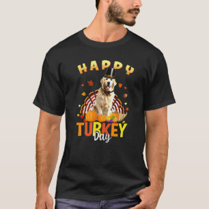 Happy Turkey Day Golden Retriever Thanksgiving Day T-Shirt