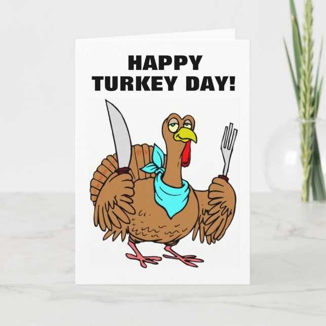 Happy Turkey Day! Holiday Card (Front)
