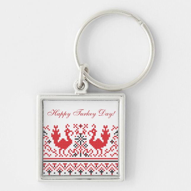 Happy Turkey Day! Key Ring (Front)