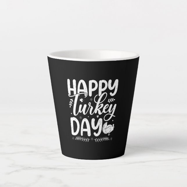 Happy Turkey Day Latte Mug (Front)