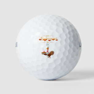 Happy Turkey Day Long Sleeve Funny Thanksgiving Golf Balls