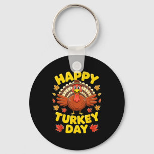 Happy Turkey Day Shirt Men Women Kids Family Thank Key Ring