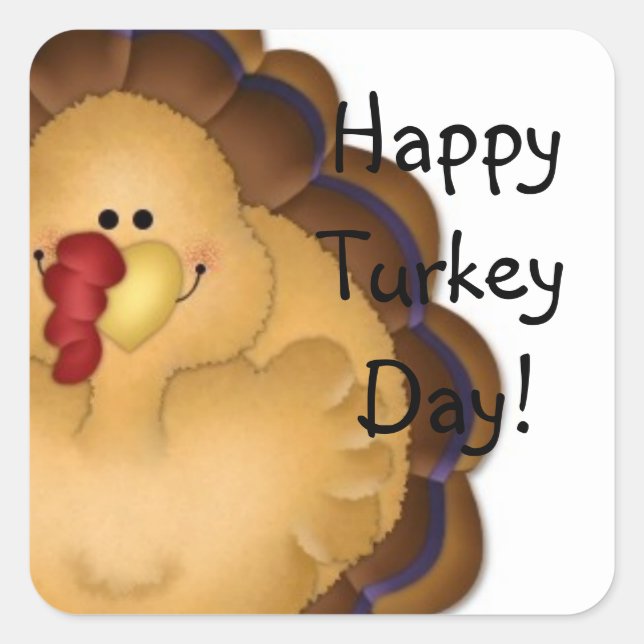 Happy Turkey Day Sticker (Front)