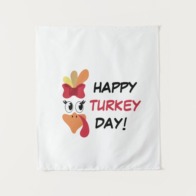 Happy turkey day tapestry (Front)