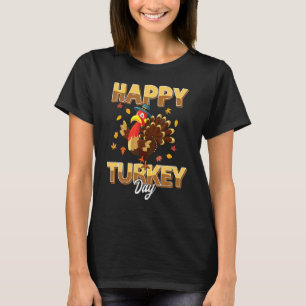 Happy Turkey Day Thanksgiving Day Men Women Kids T-Shirt