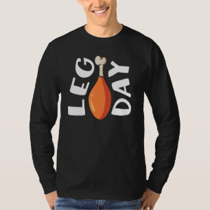 HAPPY TURKEY LEG DAY Thanksgiving Day Boys Girls M T-Shirt