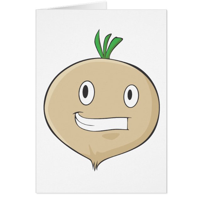 Happy Turnip Vegetable Smiling (Front)