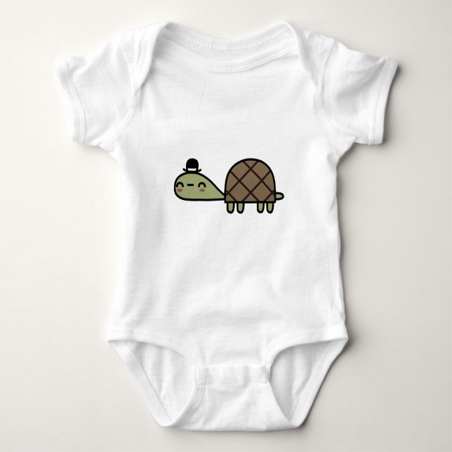 Happy Turtle Baby Bodysuit (Front)