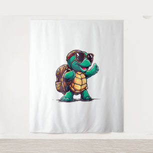 Happy Turtle Back to School School Time Tapestry