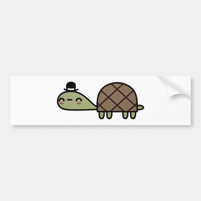 Happy Turtle Bumper Sticker (Front)