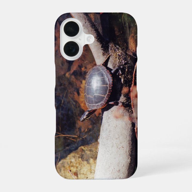 Happy Turtle iPhone 16 Case (Back)