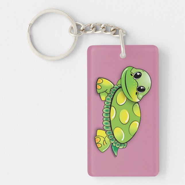Happy turtle key ring (Front)