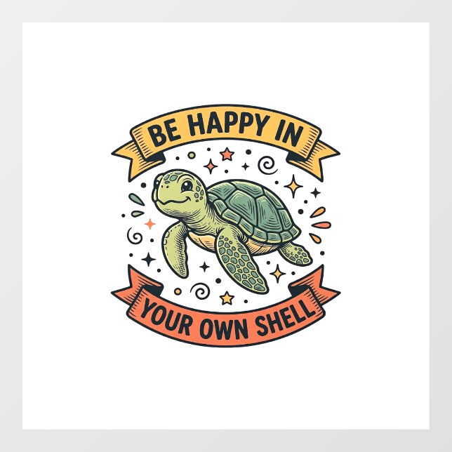 Happy Turtle Quote Vintage Engraving Design_1 (Sheet)