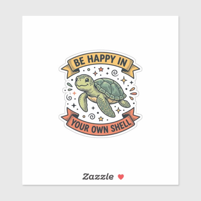 Happy Turtle Quote Vintage Engraving Design_1 (Sheet)