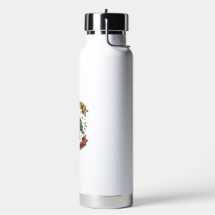 Happy Turtle Quote Vintage Engraving Design_1 Water Bottle