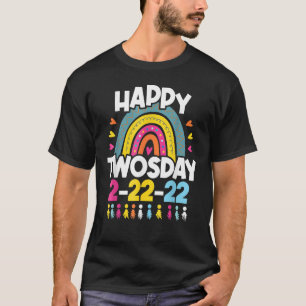 Happy Twosday 2022   Rainbow Twos Day 22224 T-Shirt