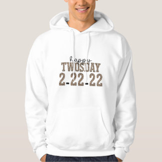 Happy Twosday February 2-22-22 Leopard Number Remi Hoodie