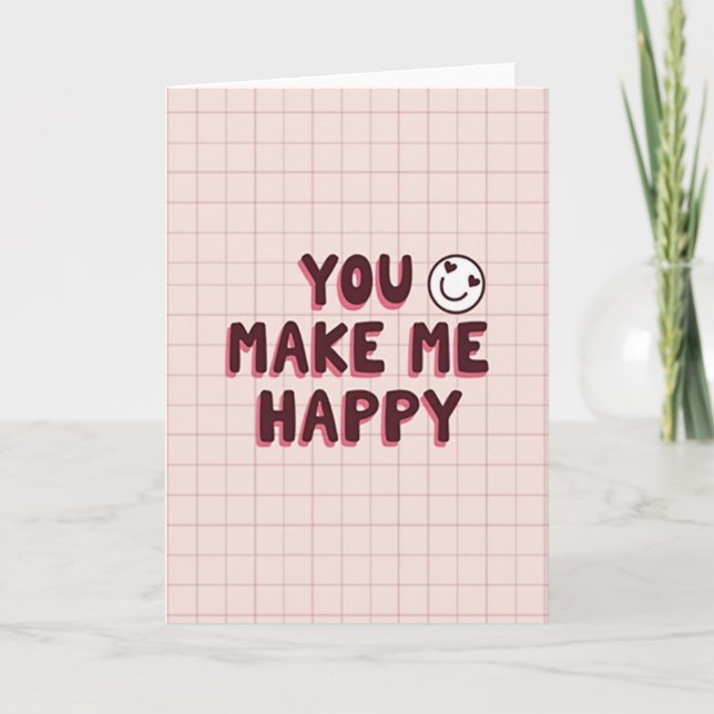 Happy Typography Art Card (Front)