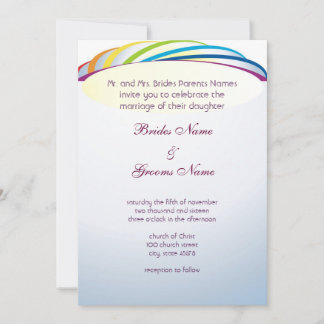 Happy Under the Rainbow Wedding Invitation