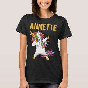 Happy Unicorn - Annette Name T-Shirt