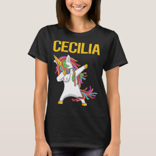 Happy Unicorn - Cecilia Name T-Shirt