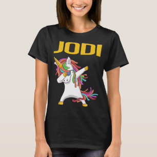 Happy Unicorn - Jodi Name T-Shirt