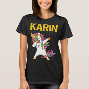 Happy Unicorn - Karin Name T-Shirt