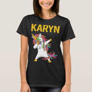 Happy Unicorn - Karyn Name T-Shirt