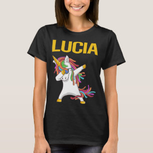 Happy Unicorn - Lucia Name T-Shirt