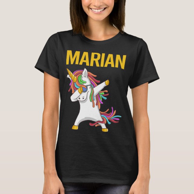 Happy Unicorn - Marian Name T-Shirt (Front)