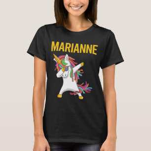 Happy Unicorn - Marianne Name T-Shirt