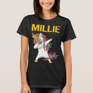 Happy Unicorn - Millie Name T-Shirt