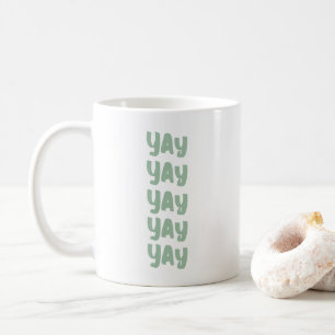Happy Uplifting Modern Wedding Day Yay Coffee Mug