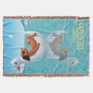 Happy Vacations! Throw Blanket